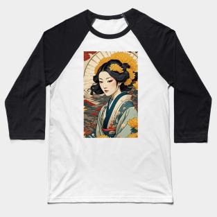 Sun Japanese girl Baseball T-Shirt